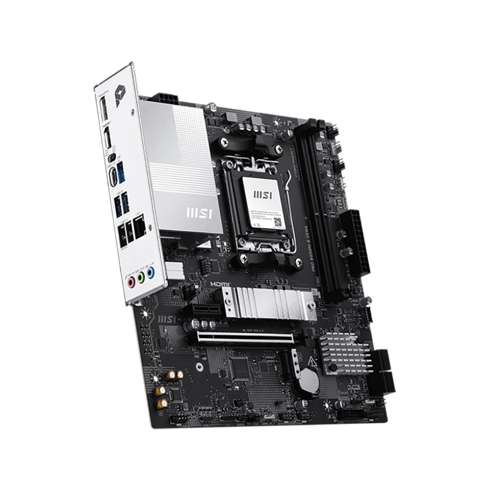 Материнская плата MSI PRO B850M-B GEN4 B850, AM5, 2*DDR5, 1*PCIEx16, 1*PCIEx1, 2*M.2, 1*TypeC, 4*USB