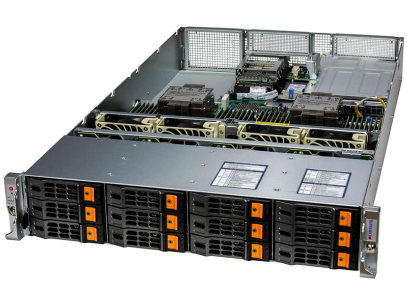 Серверная платформа Supermicro SuperServer 2U 621H-TN12R 2xCPU(XCC Carrier)/ noDIMM(32)/ 12x3,5"/ 2x