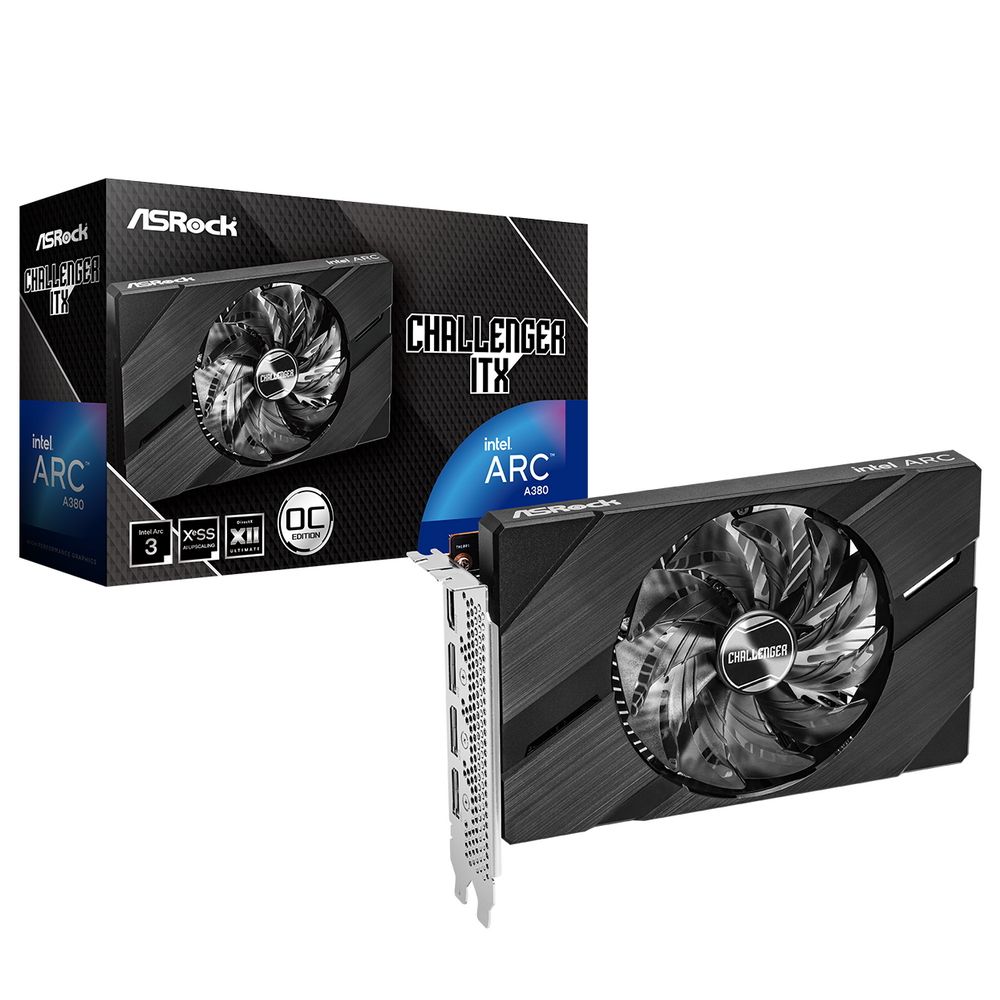 Видеокарта Asrock PCI-E 4.0 A380 CLI 6GO INTEL ARC A380 6Gb 96bit GDDR6 2250/15500 HDMIx1 DPx3 HDCP 