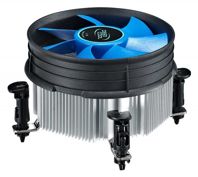 Устройство охлаждения(кулер) Deepcool THETA 21 PWM Soc-1151/1200 черный/синий 4-pin 18-33dB Al 95W 3