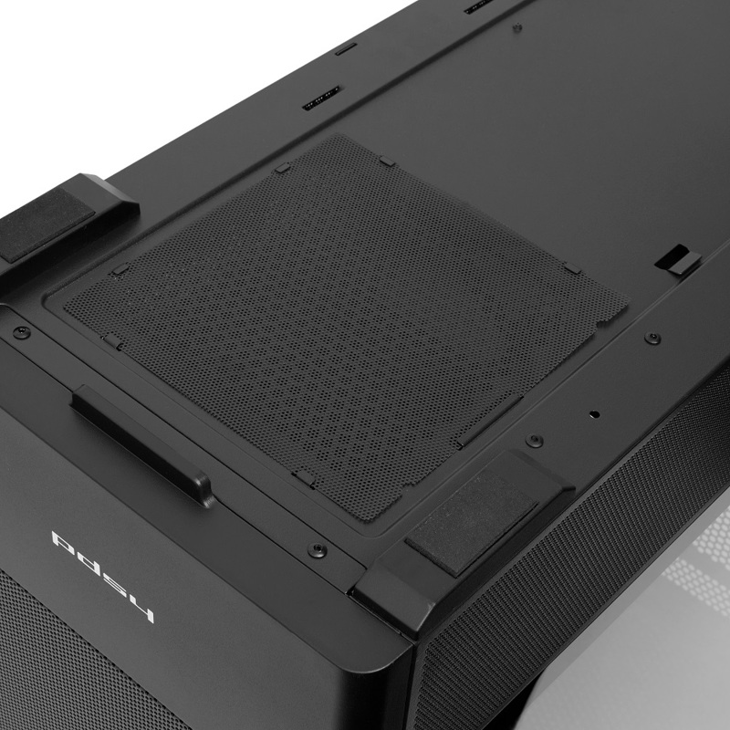Корпус HSPD M712, Mesh Mid Tower, Black, TG, 0.6 SPCC, no fans, E-ATX, ATX, mATX, mITX, 175/410/160m