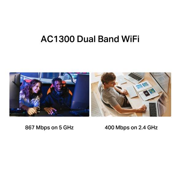 Сетевой адаптер Wi-Fi Mercusys MA30H AC1300 USB 2.0 (ант.внеш.несъем.) 1ант.