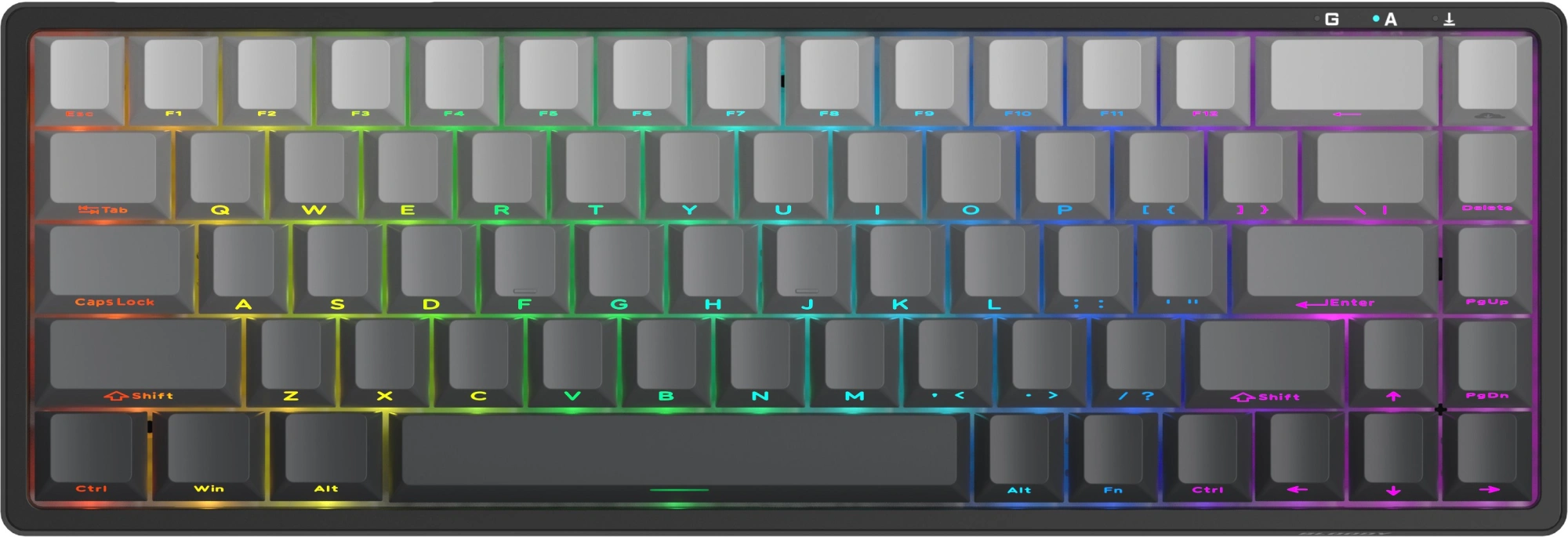 Клавиатура A4Tech MS68 PLUS механическая черный/серый USB for gamer LED