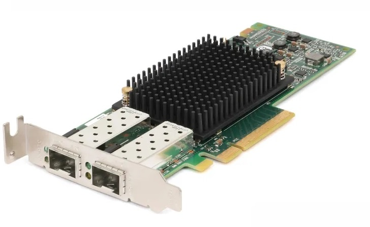 Контроллер DELL Emulex LPe31002 Dual Port FC 16G Fibre Channel HBA, PCIe Low Profile, Customer Kit, 