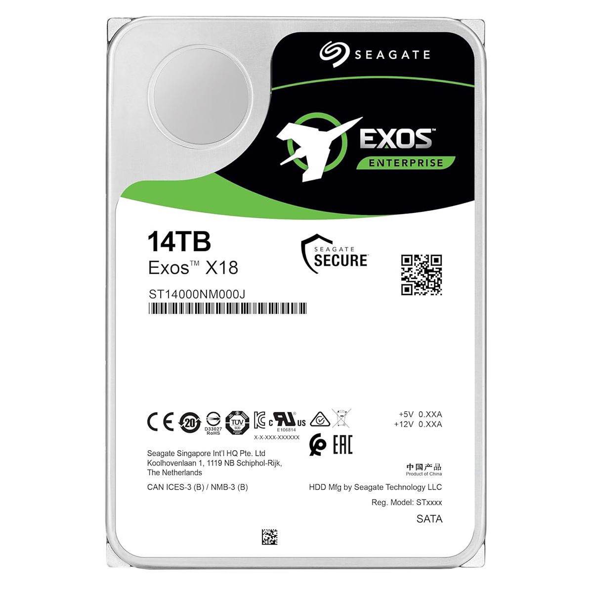 Жесткий диск Seagate SATA-III 14TB ST14000NM000J Exos X18 4KN (7200rpm) 256Mb 3.5"