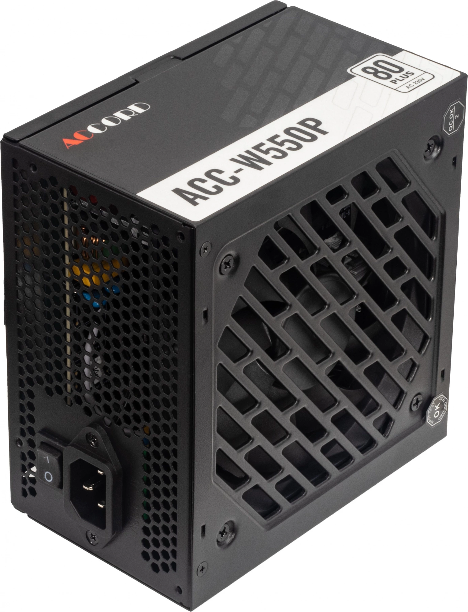 Блок питания Accord ATX 550W ACC-W550P 80+ white (20+4pin) 120mm fan 6xSATA RTL