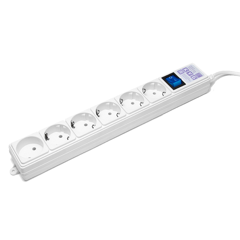 Сетевой фильтр Powercube SPG(5+1)-16B-1,9M-WHITE 1.9м (6 розеток) белый (коробка)