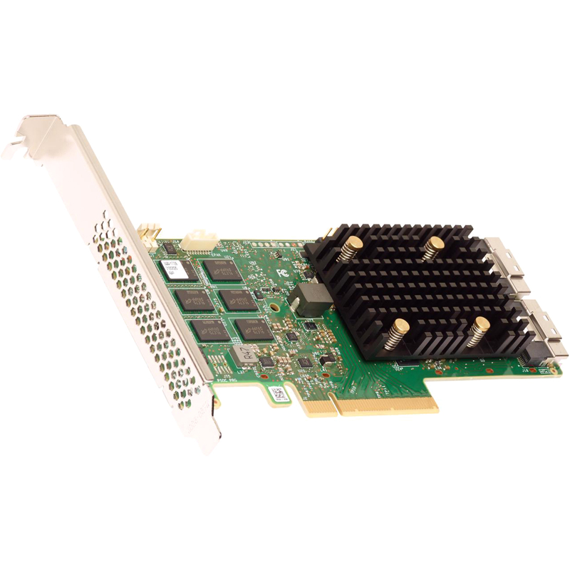 HBA-адаптер Broadcom SAS 9500-16i SGL (05-50077-02 / 03-50077-02002) PCIe v4 x8 LP, Tri-Mode SAS/SAT