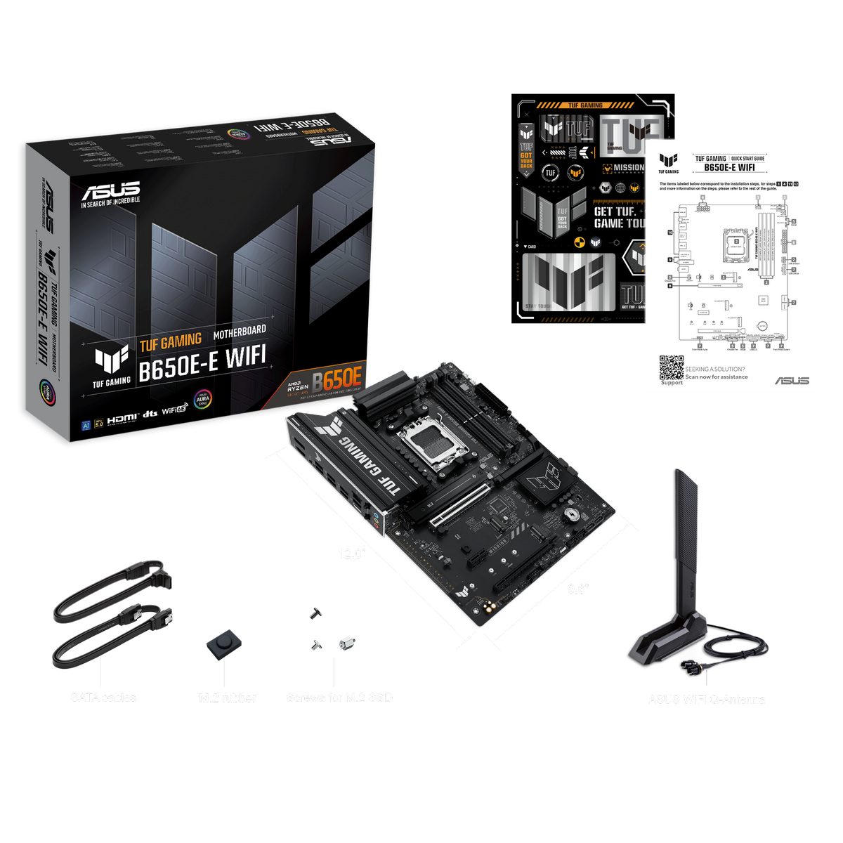 Материнская плата Asus TUF GAMING B650E-E WIFI Socket AM5 AMD B650 4xDDR5 ATX AC`97 8ch(7.1) 2.5Gg R