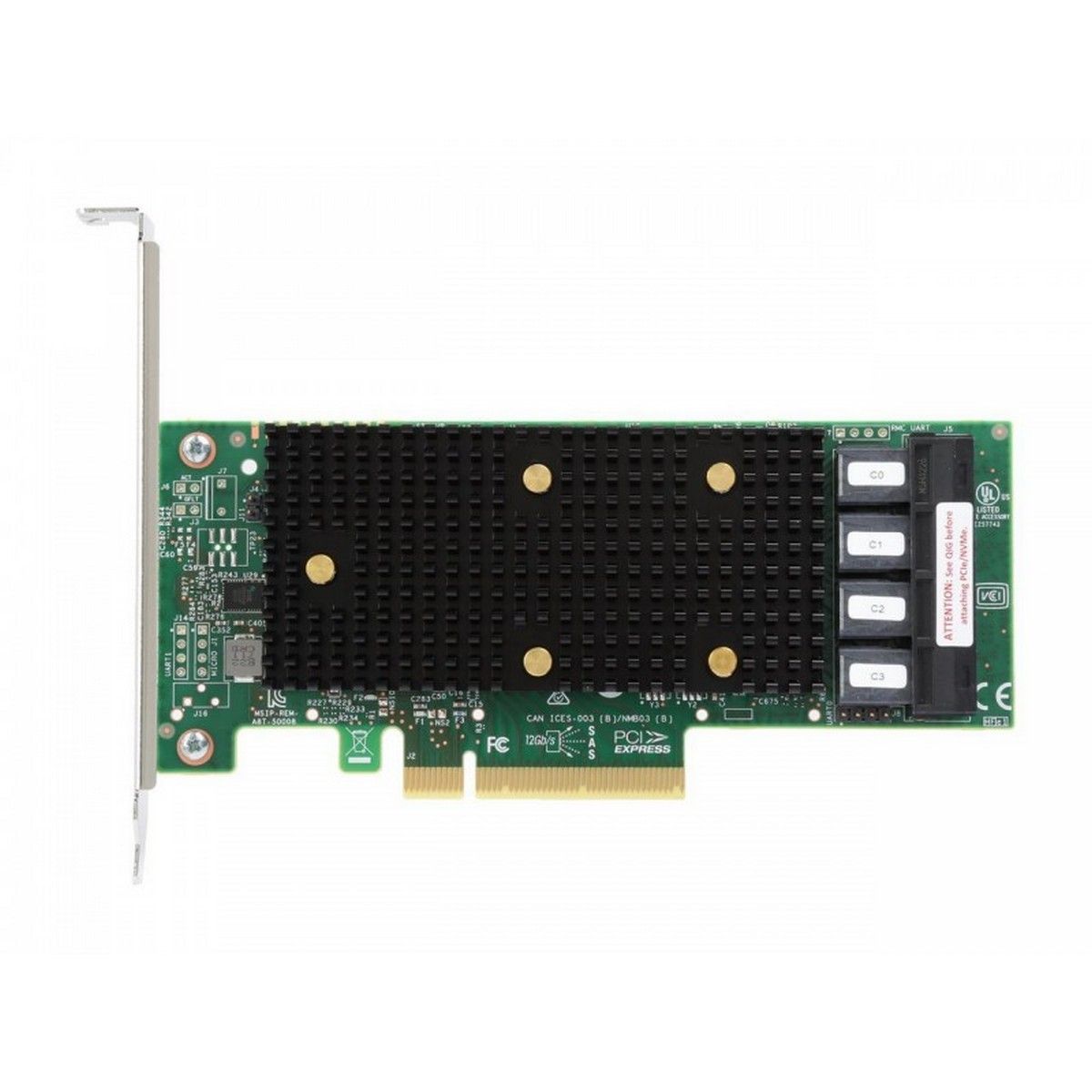 HBA-адаптер Broadcom SAS 9400-16i SGL (05-50008-00 ) PCIe 3.1 x8 LP, Tri-Mode SAS/SATA/NVMe 12G HBA,