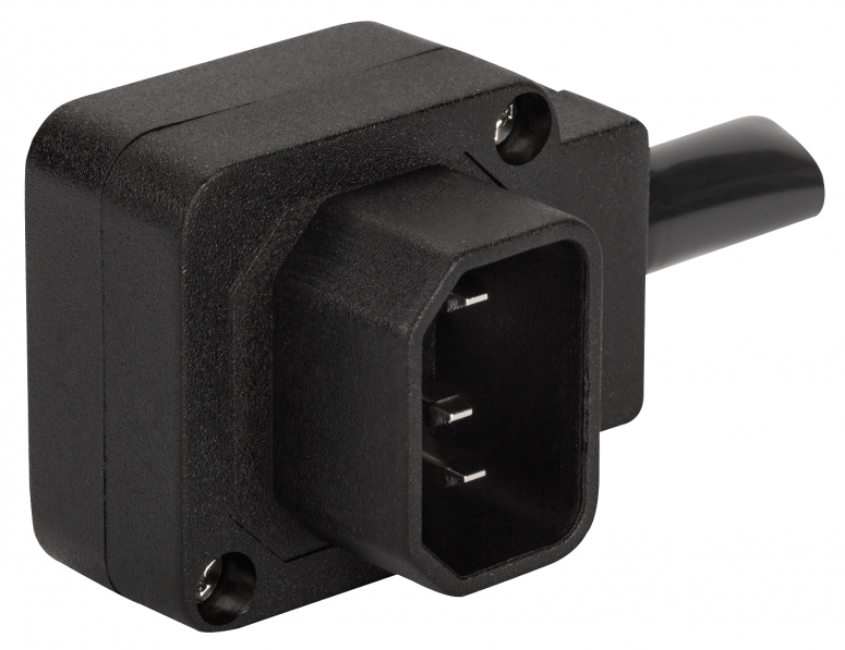 Вилка Lanmaster LAN-IEC-320-C14/90 угловая