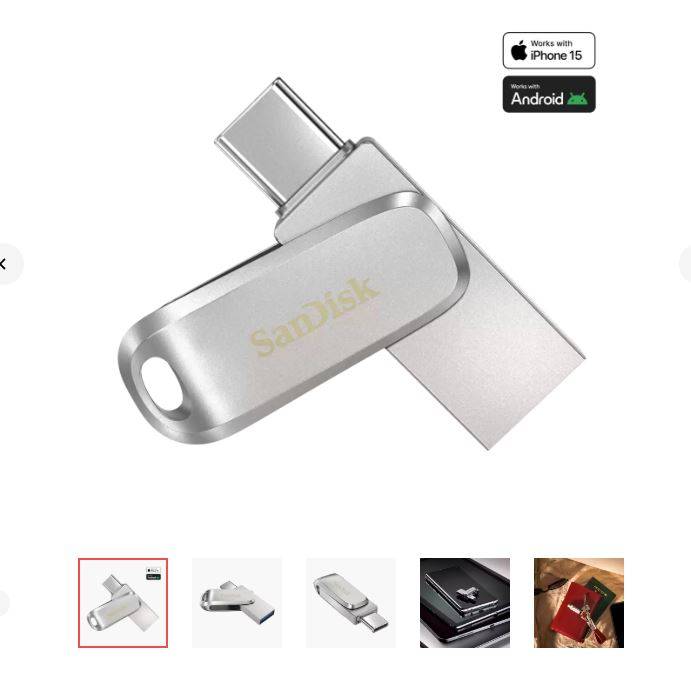 USB накопитель SanDisk 64GB Ultra Dual Drive Luxe USB Type-C