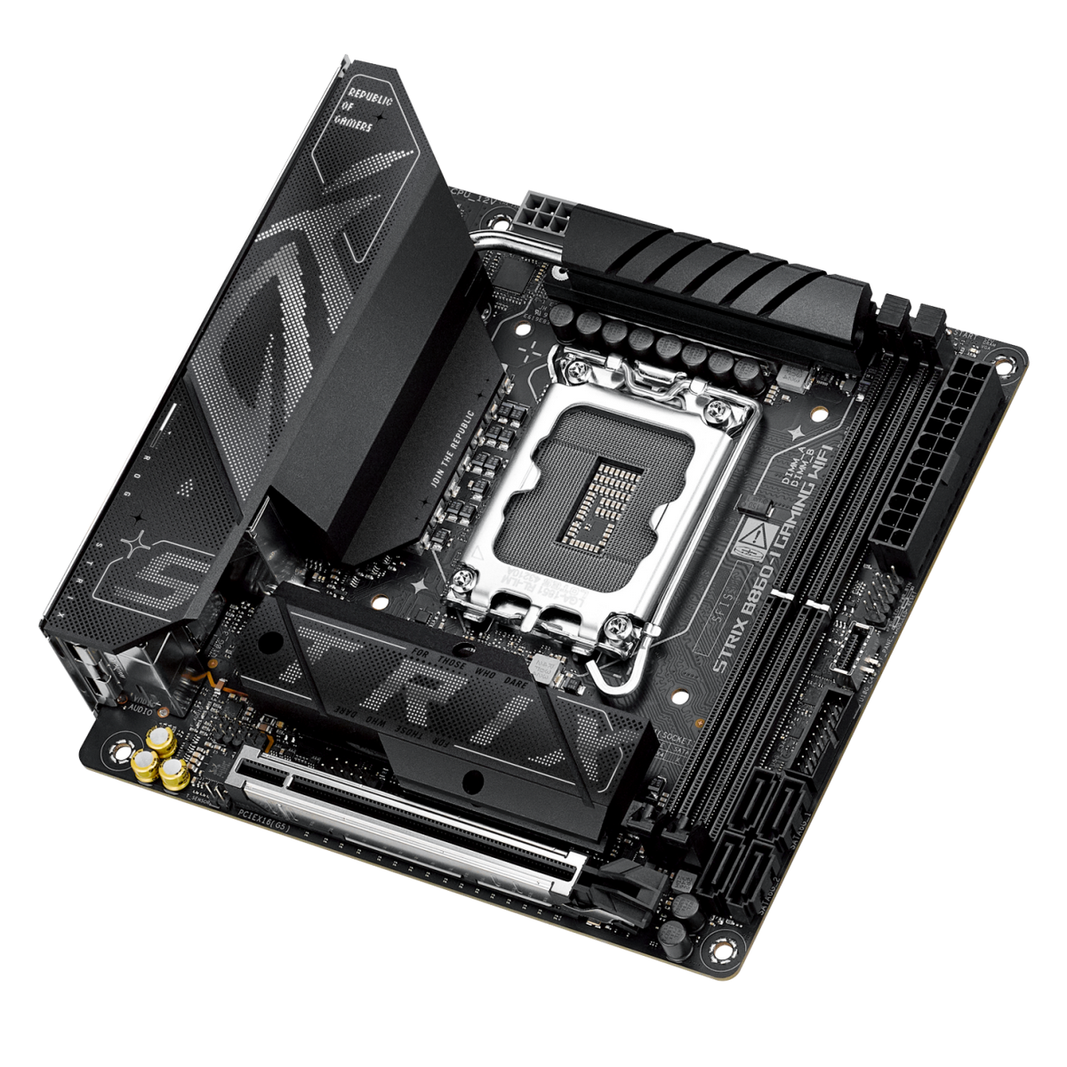 Материнская плата Asus ROG STRIX B860-I GAMING WIFI Soc-1851 Intel B860 2xDDR5 mini-ITX AC`97 8ch(7.