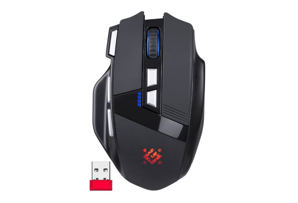 Мышь Defender Knight GM-885 черный оптическая 3200dpi silent беспров. USB 7but (52885)