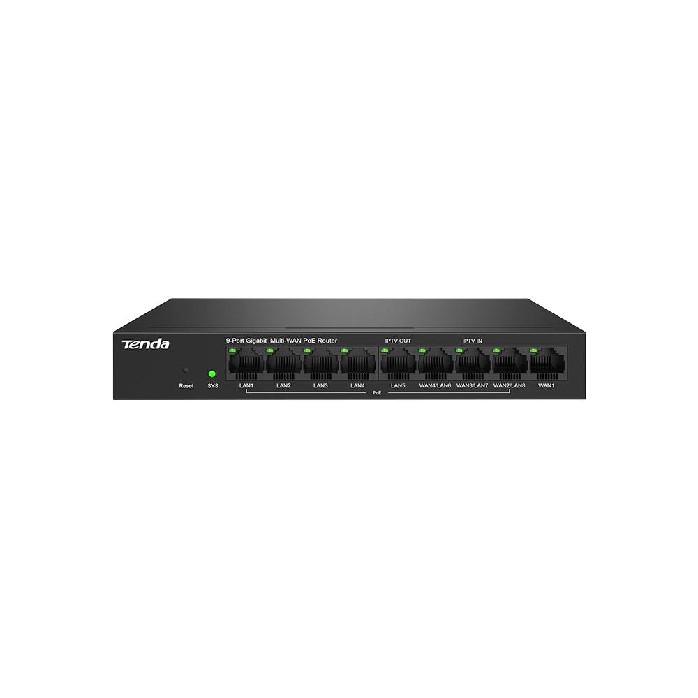 Корпоративный 9 Port гигабитный PoE роутер G0-8G-PoE TENDA