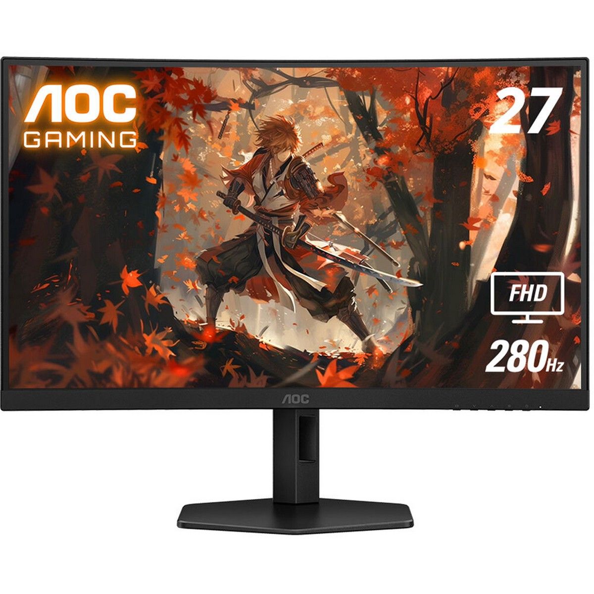 МОНИТОР 27" AOC C27G4ZXU Black с поворотом экрана (VA, изогнутый, 1920x1080, 280Hz, 0.3 ms, 178°/178