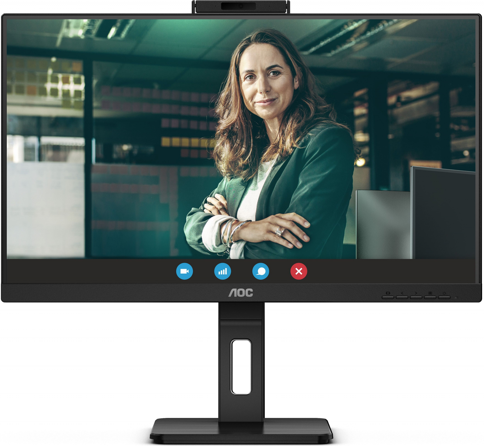 Монитор AOC 27" Pro Q27P3QW черный IPS LED 16:9 HDMI M/M Cam матовая HAS Piv 1000:1 350cd 178гр/178г