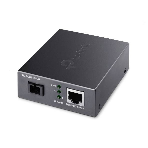 Медиаконвертер TP-LINK TL-FC311B-20 Гигабитный WDM, одномодовый оптоволоконный кабель 9/125 мкм, 1 о