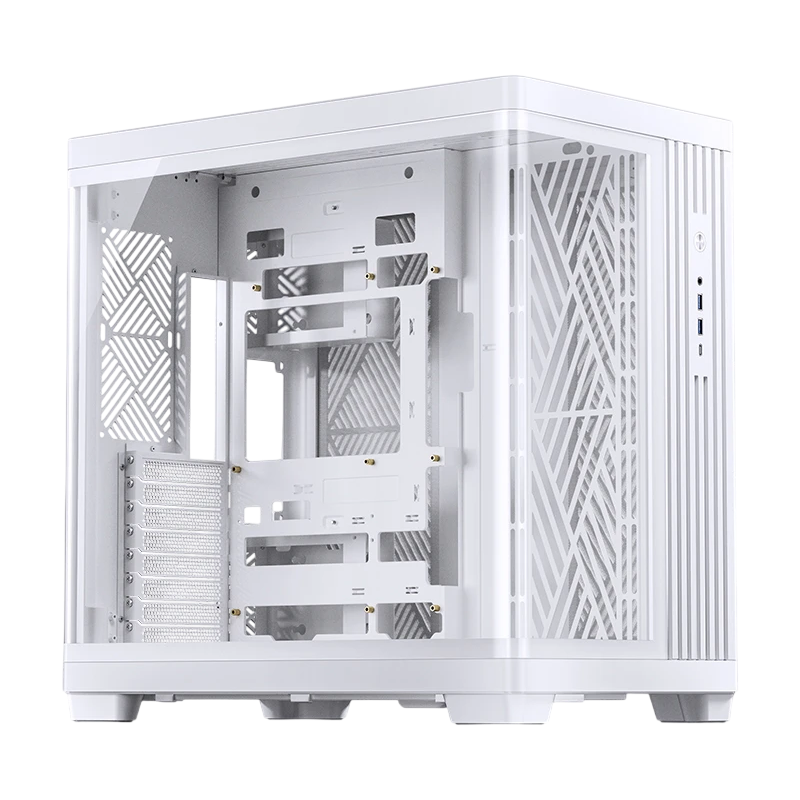 Корпус JONSBO TK-4, Midi-Tower, TG, no fan, 2xUSB-A 3.0 + 1xUSB-C 3.2, ATX, mATX, mITX White