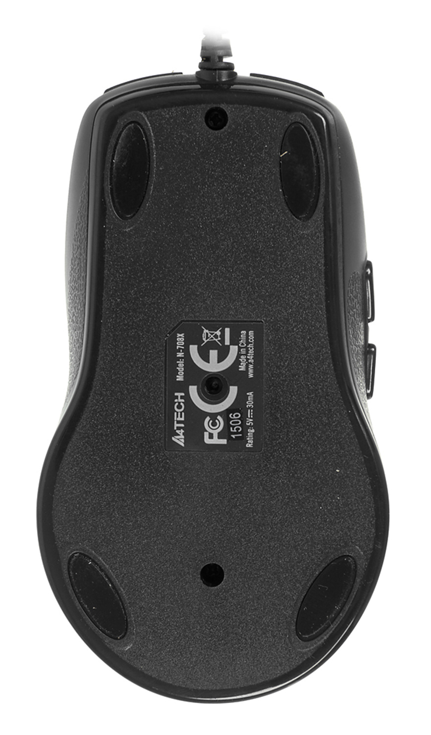 Мышь A4Tech V-Track Padless N-708X серый оптическая 1600dpi USB 6but