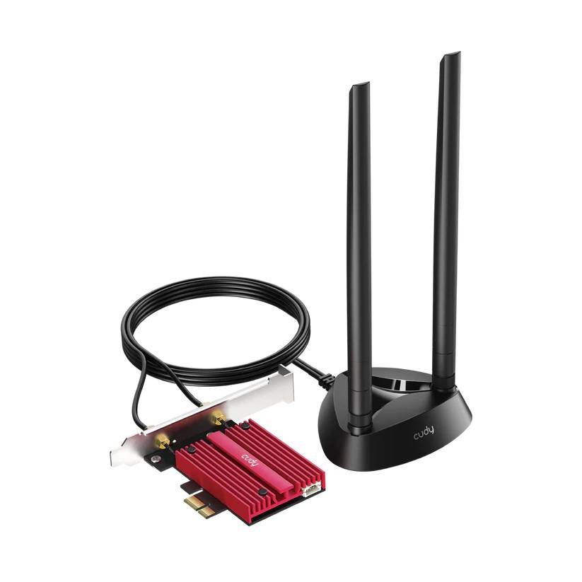 Сетевой адаптер Wi-Fi + Bluetooth Cudy WE4000 АХ5400 PCI Express (ант.внеш.съем) 1ант.