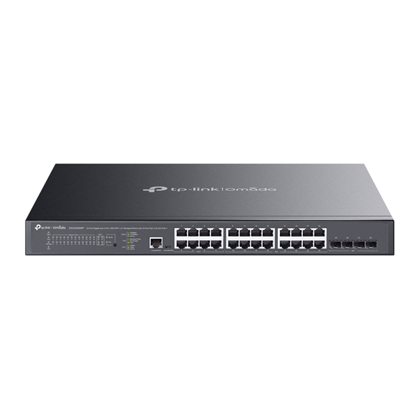 Коммутатор Omada 24-Port Gigabit and 4-Port 10GE SFP+ L2+ Managed Switch with 16-Port PoE+ & 8-Port 