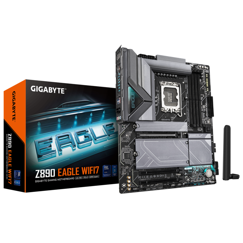 Материнская плата Gigabyte Z890 EAGLE WIFI7 Soc-1851 Intel Z890 4xDDR5 ATX AC`97 8ch(7.1) 2.5Gg RAID