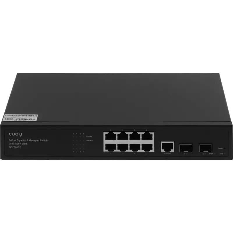 Коммутатор Cudy GS2008S2 (L2) 8x1Гбит/с 2SFP управляемый