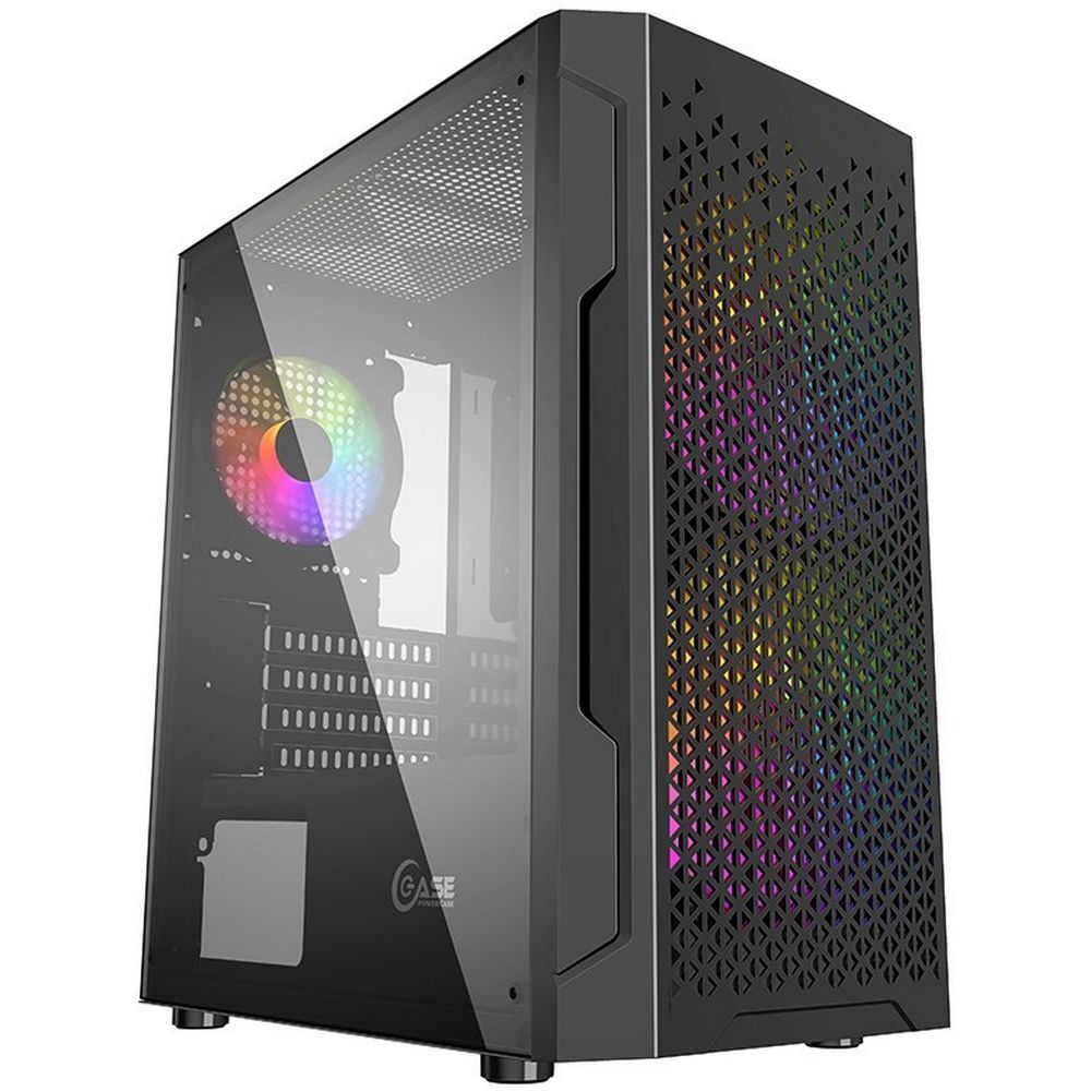 Корпус Powercase Корпус Powercase Mistral Micro Z3B Mesh LED, Tempered Glass, 2x 140mm + 1х 120mm 5-