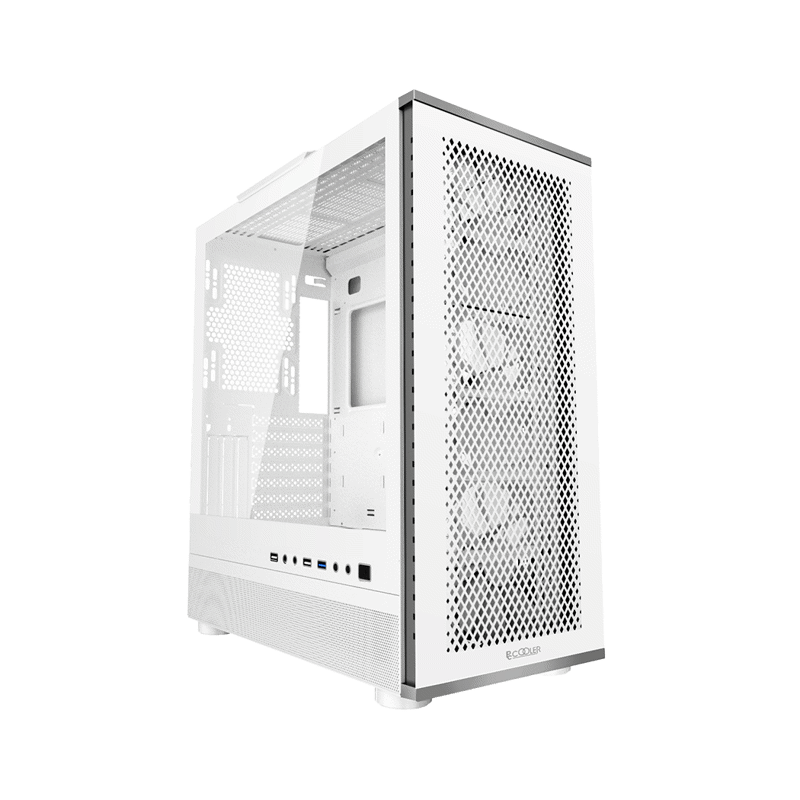 Корпус PCCooler ME200 MESH WH, Mesh Full Tower, White, TG, SPCC, 3x120mm ARGB E-ATX, ATX, mATX, mITX