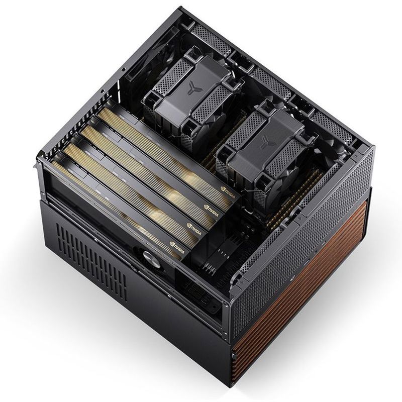 Корпус JONSBO N5, Mini-Tower, 3x120mm, 1xUSB-A 3.0 + 1xUSB-C 3.2, E-ATX, ATX, mATX, mITX Black