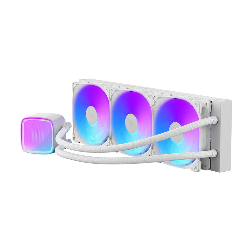 Система жидкостного охлаждения Geometric Future Eskimo Pro 360 (240W, 360mm, ARGB, White/ Fans: 3x12
