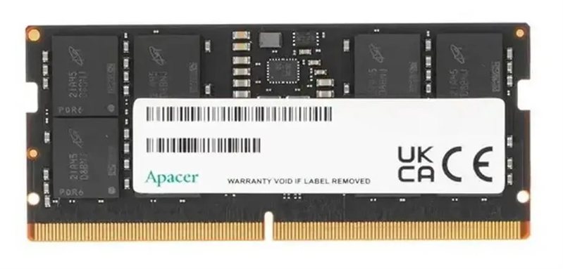 Оперативная память Apacer  DDR5  32GB  5600MHz SO-DIMM CL46 1.1V (Retail) 2048*8  3 years (AS32GHB56