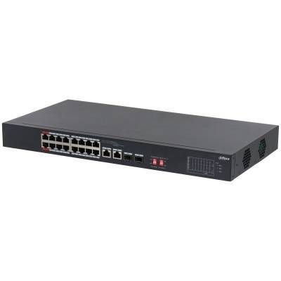 Коммутатор Dahua DH-S3218-16ET-135 (L2) 16x100Мбит/с 2x1Гбит/с 2SFP 135W управляемый