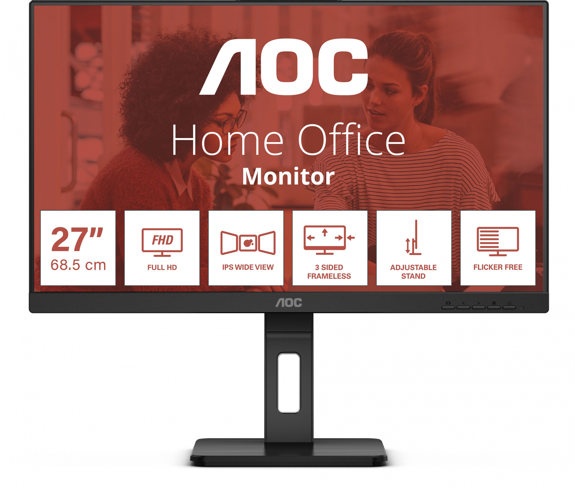 Монитор AOC 24" 24E3QAF черный IPS LED 16:9 HDMI M/M матовая HAS Piv 300cd 178гр/178гр 1920x1080 75H