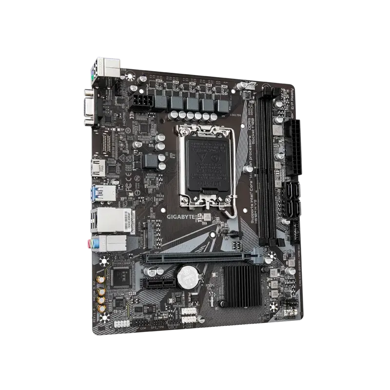 Материнская плата Gigabyte H610M H V2 Soc-1700 Intel H610 2xDDR5 mATX AC`97 8ch(7.1) GbLAN+VGA+HDMI