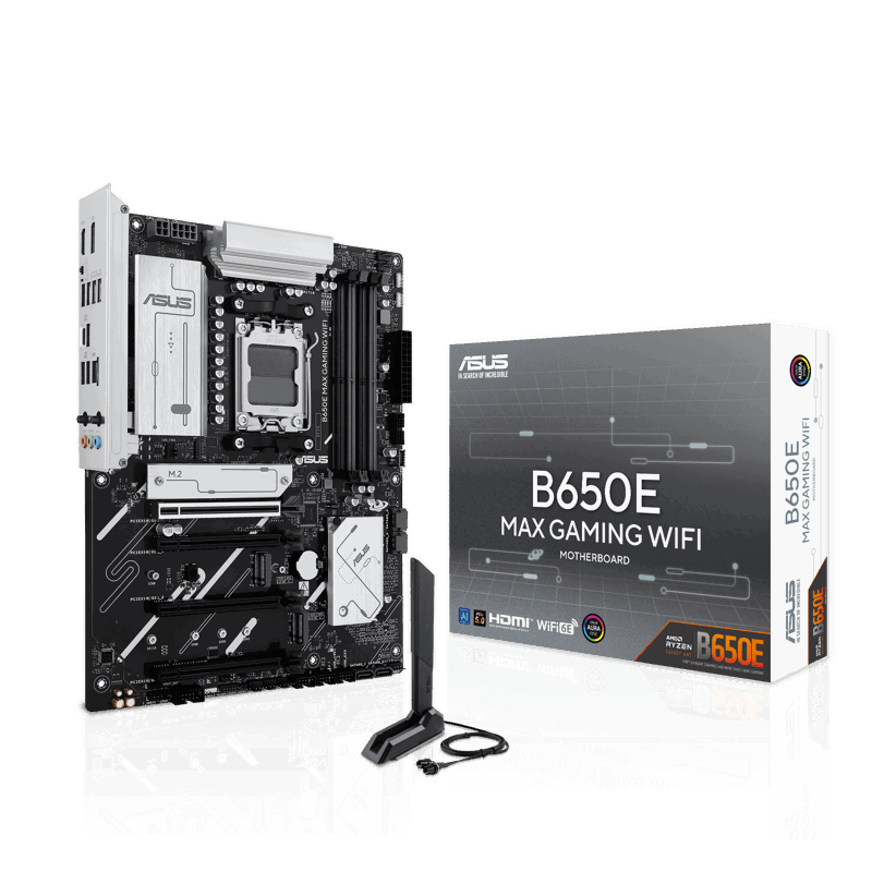 Материнская плата Asus B650E MAX GAMING WIFI Socket AM5 AMD B650 4xDDR5 ATX AC`97 8ch(7.1) 2.5Gg RAI