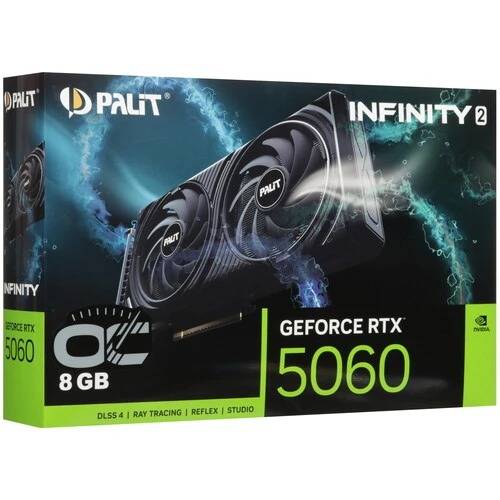 Видеокарта Palit PCI-E 5.0 PA-RTX5060 INFINITY 2 OC NVIDIA GeForce RTX 5060 8Gb 128bit GDDR7 2280/28