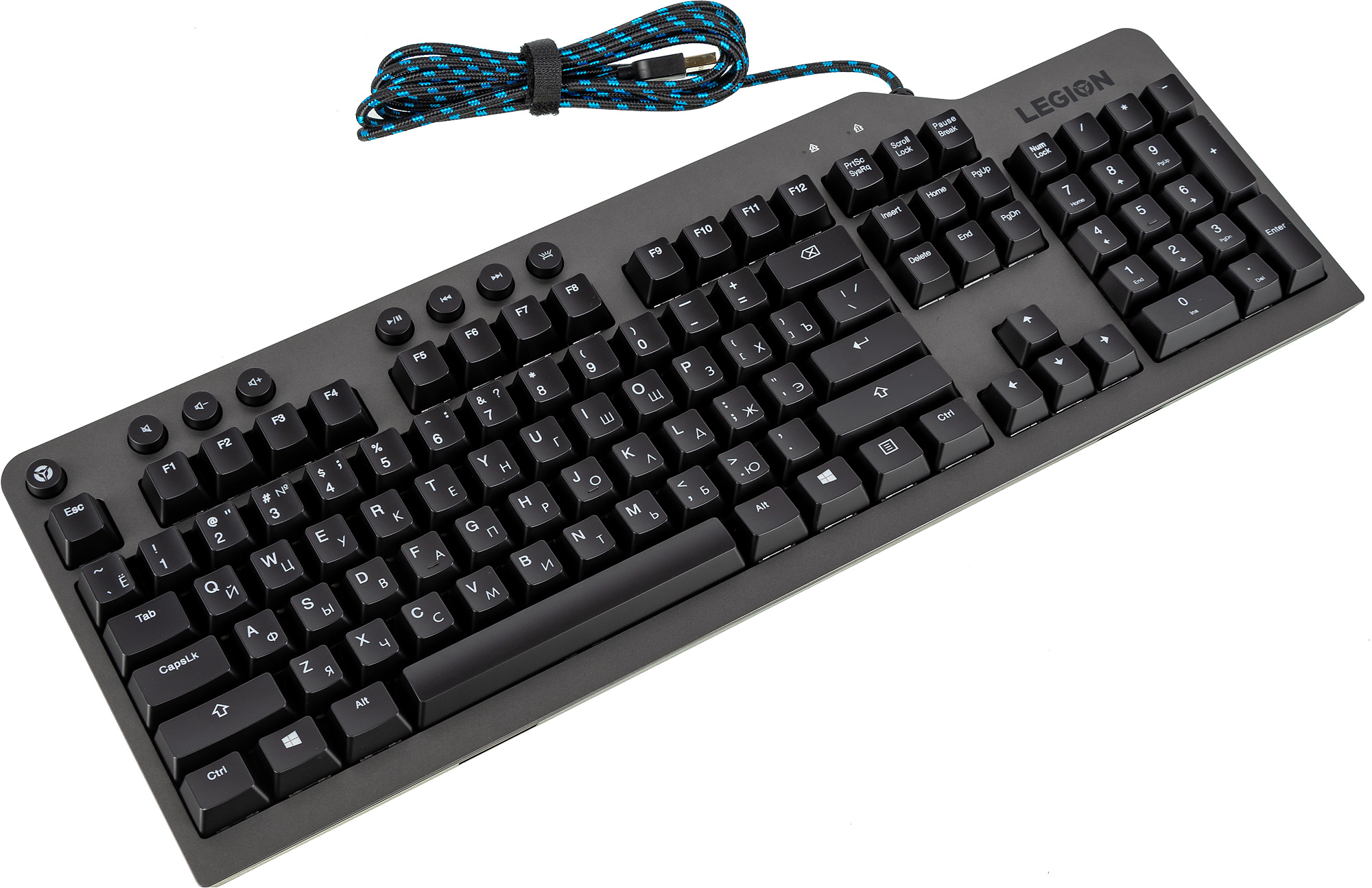 Клавиатура Lenovo Legion K500 RGB механическая черный USB Multimedia for gamer LED (подставка для за