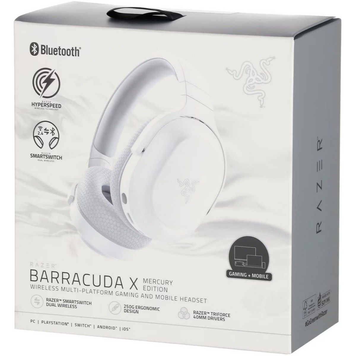 Наушники с микрофоном Razer Barracuda X белый 1.5м мониторные BT/Radio оголовье (RZ04-04430200-R3M1)