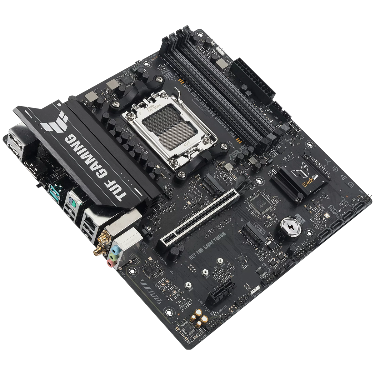 Материнская плата ASUS TUF GAMING A620AM-PLUS WIFI, AM5, A620A, 4*DDR5, 4*SATA, 2*M.2, 2*USB 3.2, 4*