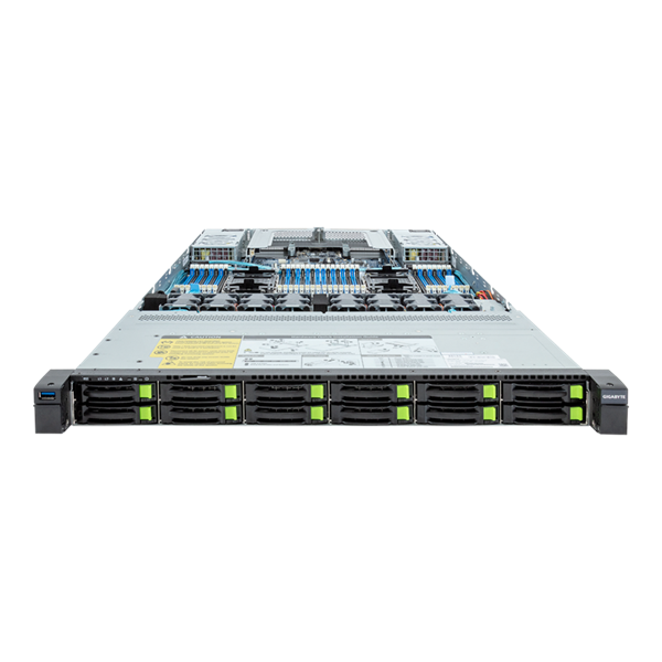 Шасси серверное Gigabyte Server Platform R183-S96 / 1U / 2xIntel (Gen 4/5) / 2xHS / 32xDIMM / 12xSFF