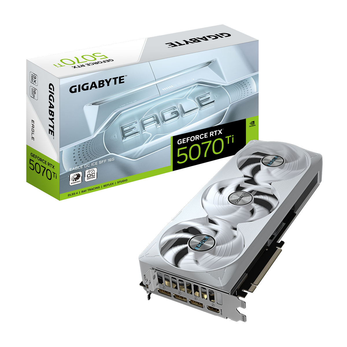 Видеокарта Gigabyte PCI-E 5.0 GV-N507TEAGLEOC ICE-16GD 1.0 NVIDIA GeForce RTX 5070TI 16Gb 256bit GDD