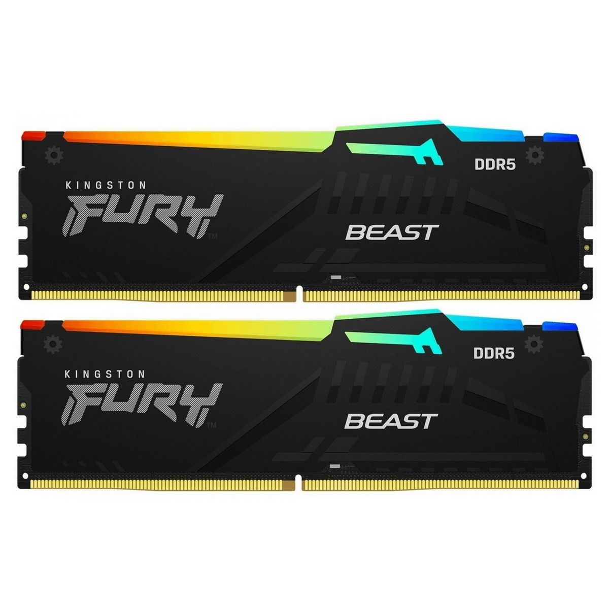 Память DDR5 2x16GB 6000MHz Kingston KF560C36BBE2AK2-32 Fury Beast RGB RTL Gaming PC5-48000 CL36 DIMM