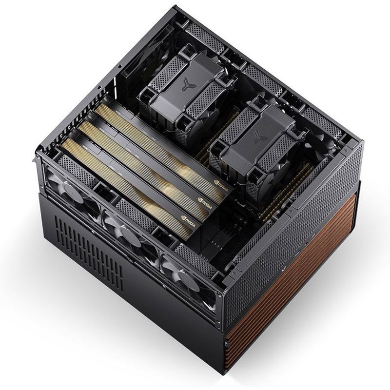 Корпус JONSBO N5, Mini-Tower, 3x120mm, 1xUSB-A 3.0 + 1xUSB-C 3.2, E-ATX, ATX, mATX, mITX Black