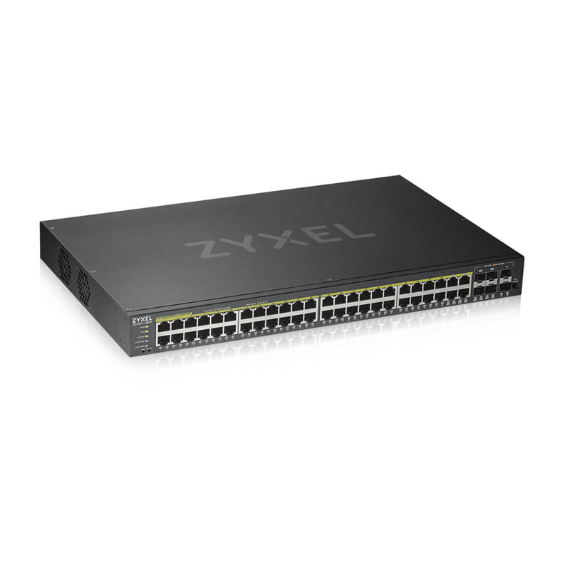 Коммутатор Smart L2 коммутатор PoE+ Zyxel NebulaFlex GS1920-48HPv2, rack 19", 44xGE PoE+, 4xCombo (S