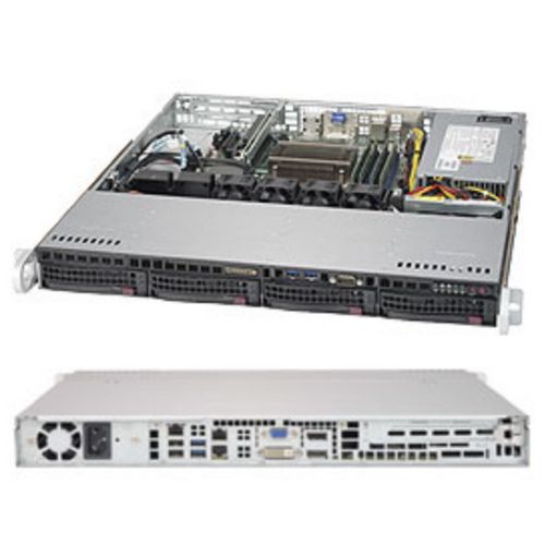 Серверная платформа SuperMicro SYS-5019S-M2 1U Rackmount  CSE-813MFTQC-350CB  X11SSZ-F 4x SAT