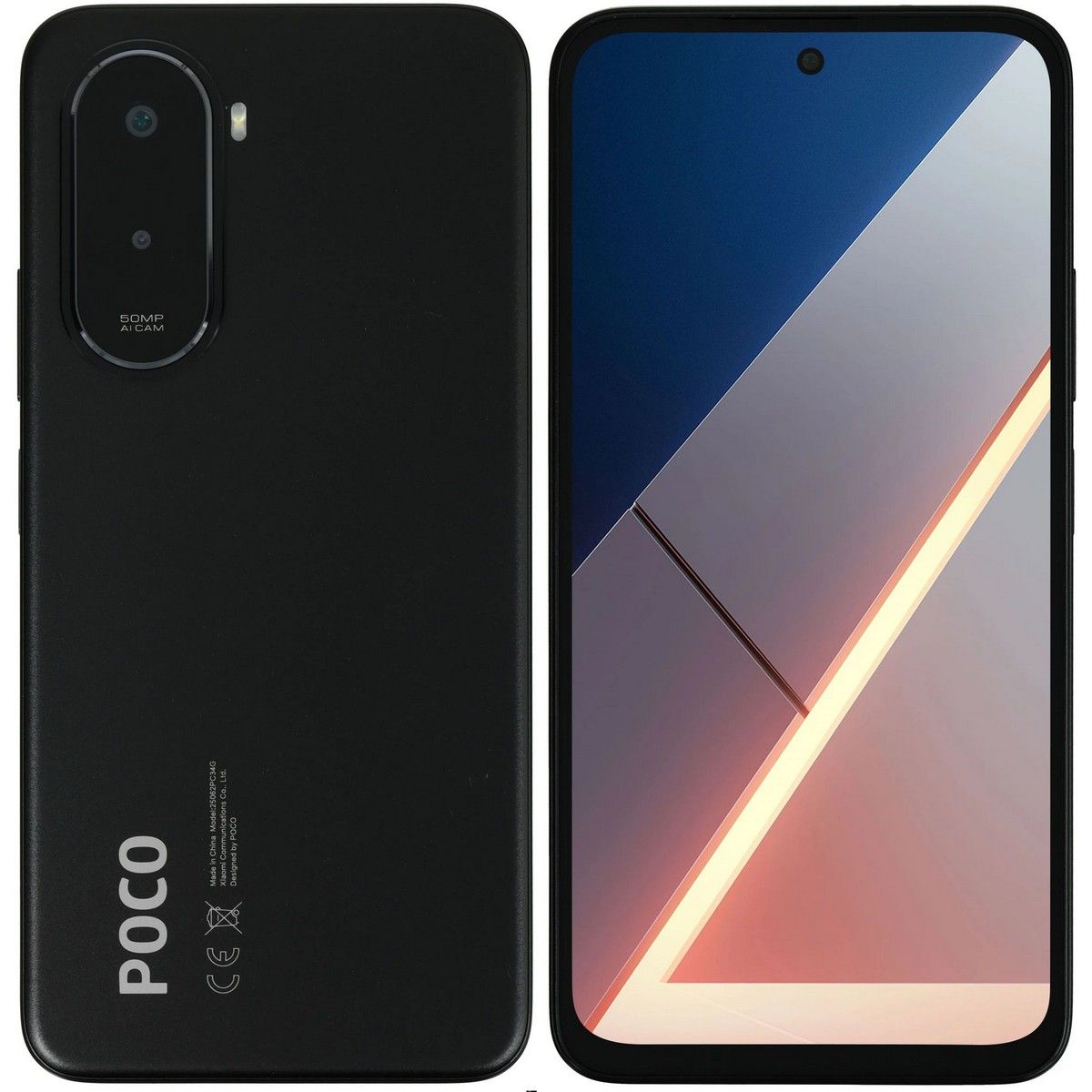 Смартфон POCO M7 6+128Gb чёрный (MZB0L4ERU)
