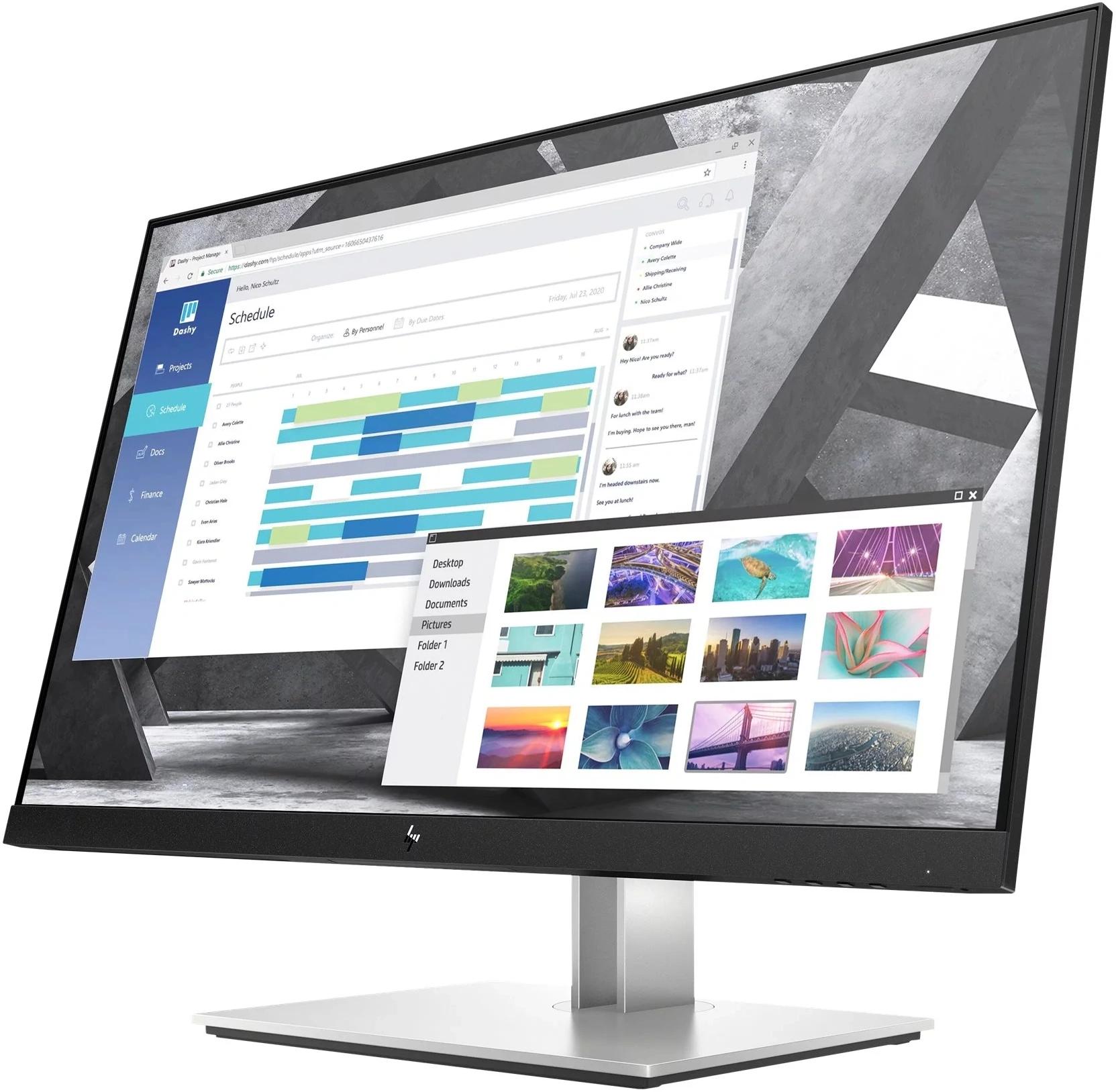 LCD HP 27" E27q G4 черный {IPS 2560x1440 75Hz 5ms 250cd 1000:1 8bit D-Sub HMDI1.4 DisplayPort1.2 4xU