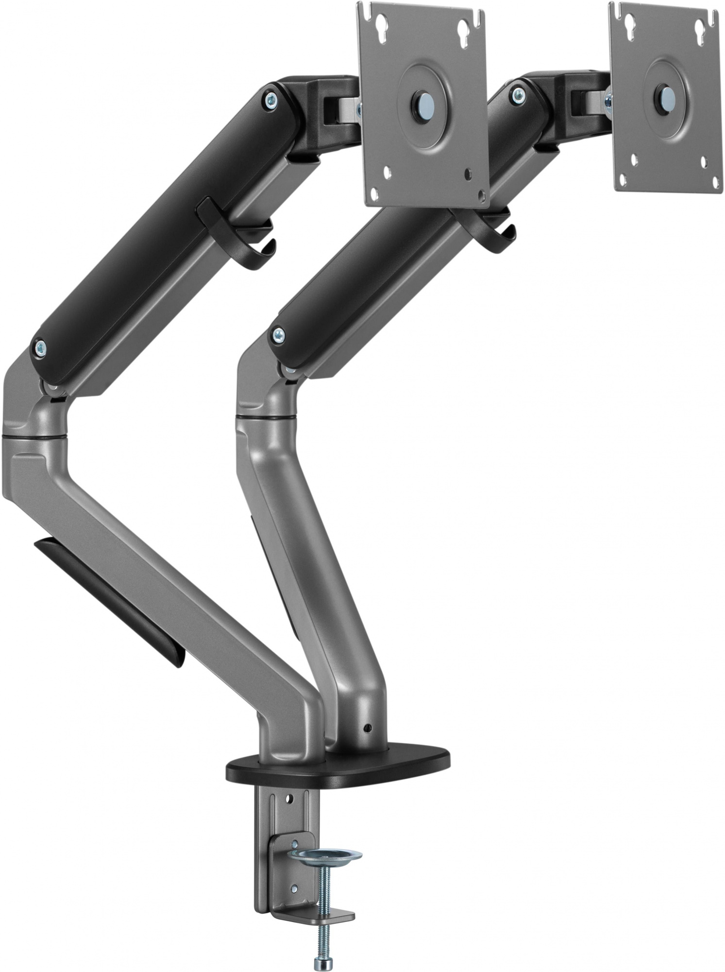 Кронштейн для мониторов Ultramounts UM735BL черный/серый 17"-27" макс.7кг крепление к столешнице пов